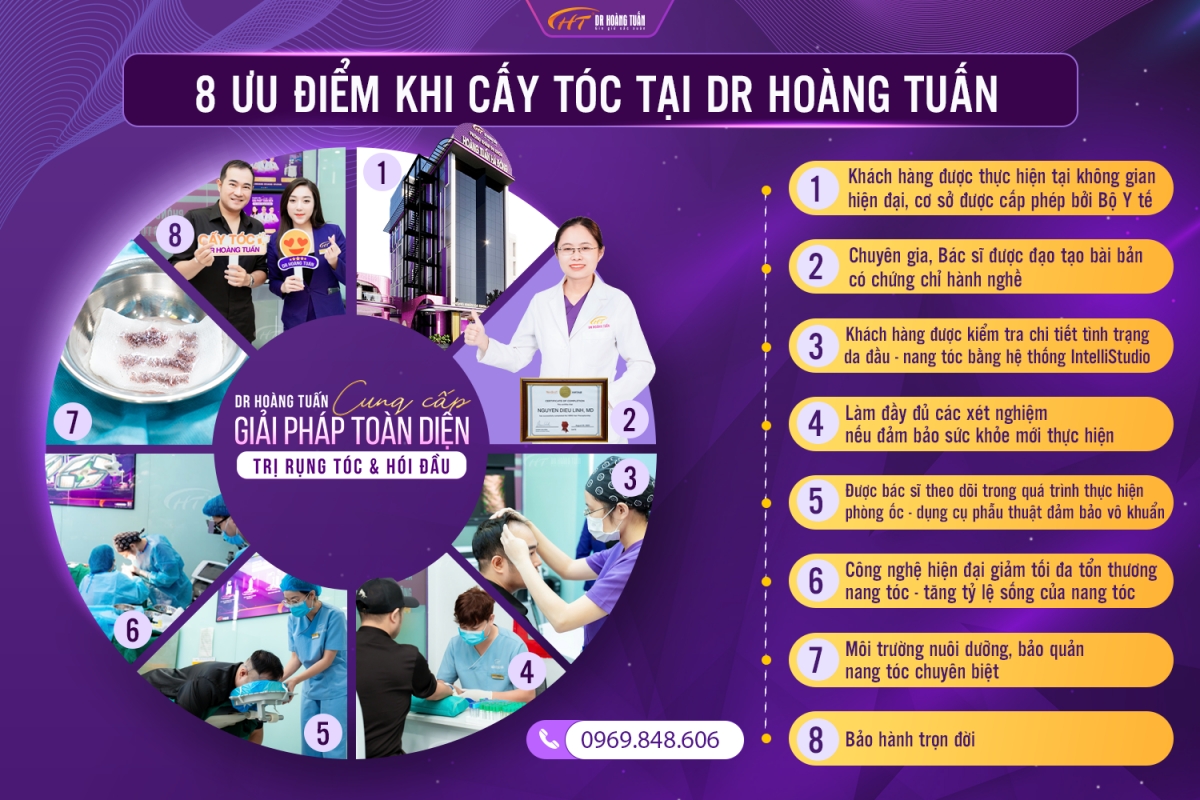 Những ưu điểm khi cấy tóc tự thân tại phòng khám Đa khoa Hoàng Tuấn Hà Đông