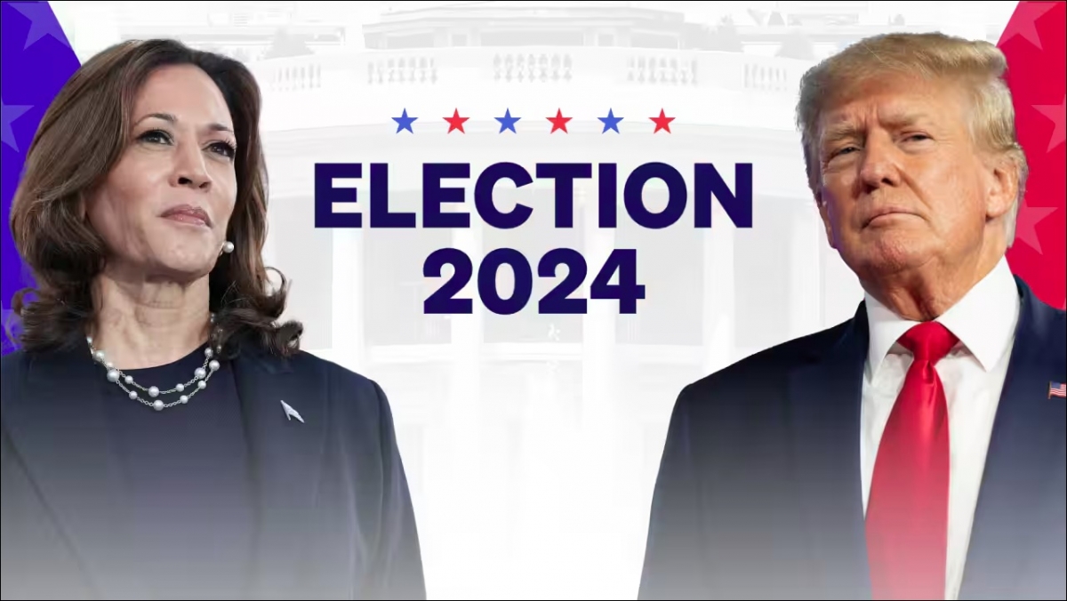 Ứng viên Harris và Trump trong bầu cử Mỹ 2024. Đồ họa: SBS.