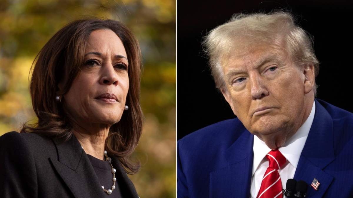 Bà Kamala Harris và ông Donald Trump. (Ảnh: CNN)