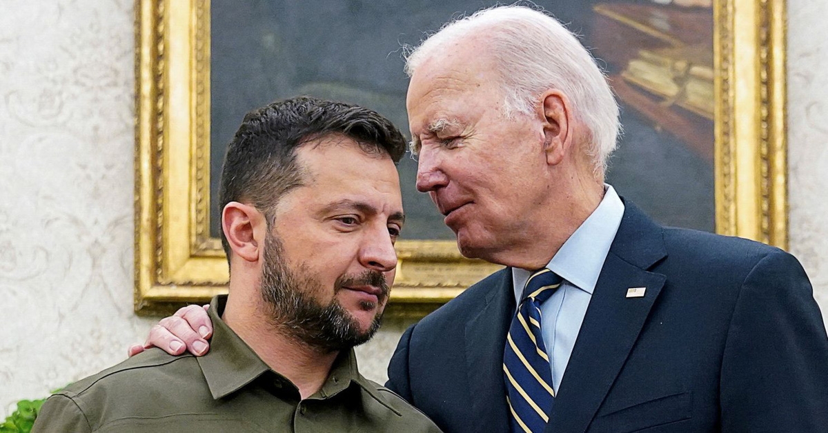 Tổng thống Mỹ Joe Biden và Tổng thống Ukraine Volodymyr Zelensky trong cuộc gặp tại Nhà Trắng vào tháng 9/2023. Ảnh: Reuters