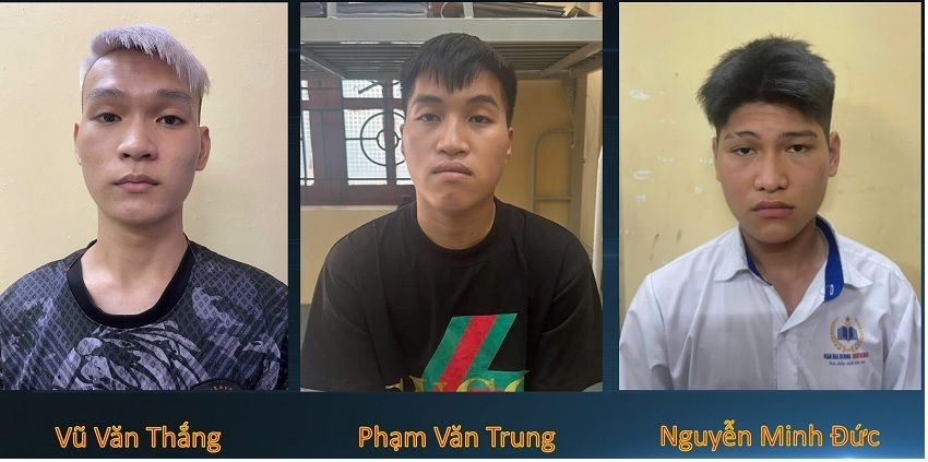 Các đối tượng Vũ Văn Thắng, Phạm Văn Trung và Nguyễn Minh Đức