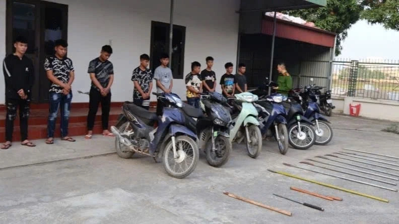 Nhóm đối tượng gây rối trật tự công cộng. (Ảnh: Công an cung cấp)