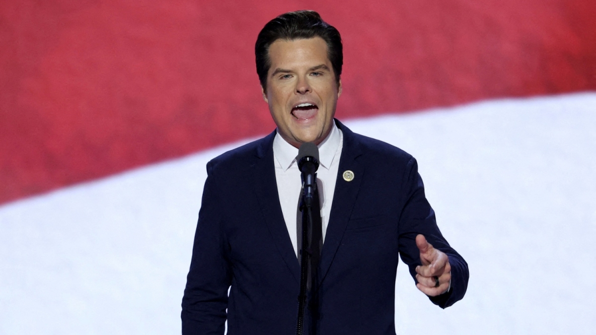 Cựu Hạ nghị sỹ Matt Gaetz tuyên bố rút lui khỏi đề cử của Tổng thống đắc cử Donald Trump (Ảnh: Reuters).