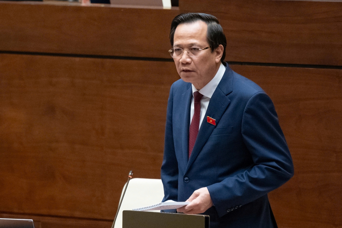 Bộ trưởng Bộ Lao động - Thương binh và Xã hội Đào Ngọc Dung. Ảnh: Media Quốc hội