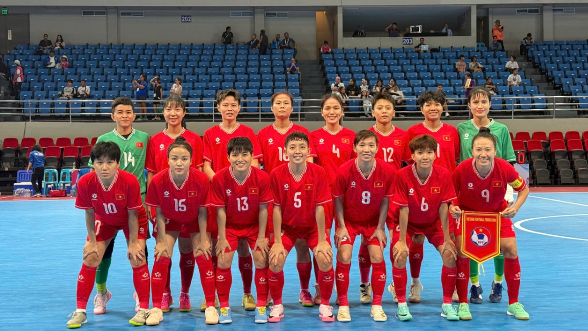 ĐT futsal nữ Việt Nam giành vé vào chơi trận chung kết gặp Thái Lan (Ảnh: VFF)