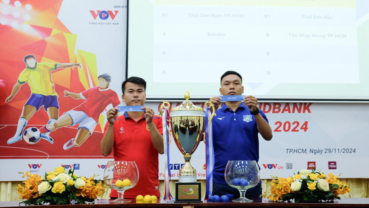 Sau lễ công bố là phần bốc thăm chia bảng Giải Futsal HDBank Cúp quốc gia 2024.