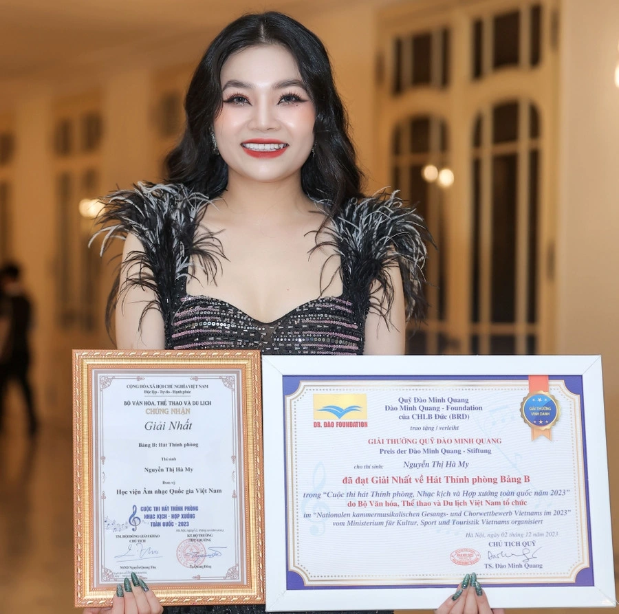 Nguyễn Hà My đoạt giải Nhất cuộc thi hát Thính phòng - Nhạc kịch - Hợp xướng toàn quốc năm 2023