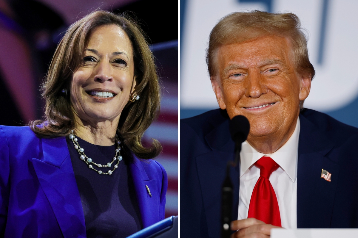 Bà Harris (trái) và ông Trump (phải). Ảnh: Newsweek