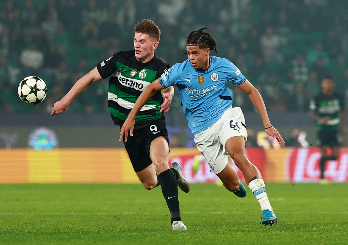 Man City vừa phơi áo trước Sporting Lisbon ở Champions League hồi giữa tuần (Ảnh: Reuters)