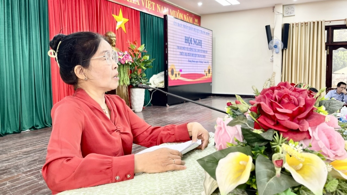 Cựu Chủ tịch UBND huyện Trảng Bom Vũ Thị Minh Châu (Ảnh: CTV)