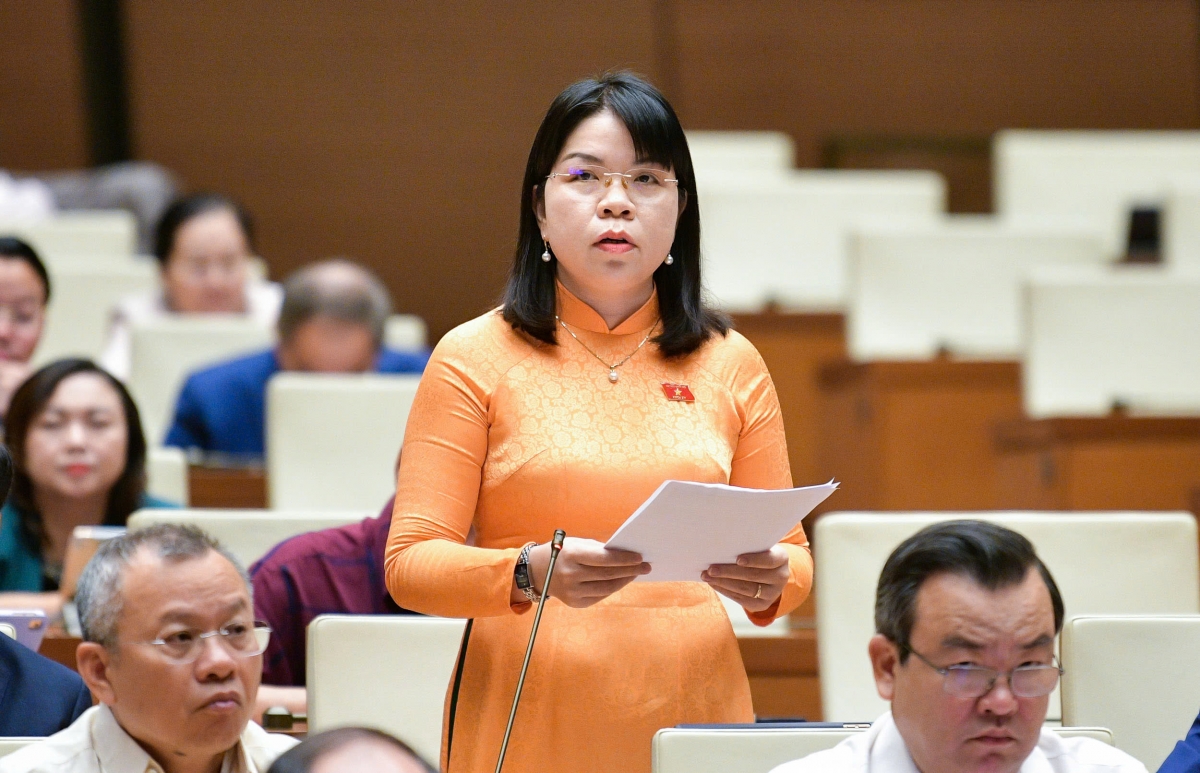 Đại biểu Nguyễn Ngọc Xuân (Đoàn Bình Dương) đề nghị bổ sung thẩm quyền giám sát các cơ quan trung ương tại địa phương cho HĐND cùng cấp. Ảnh: Quốc hội