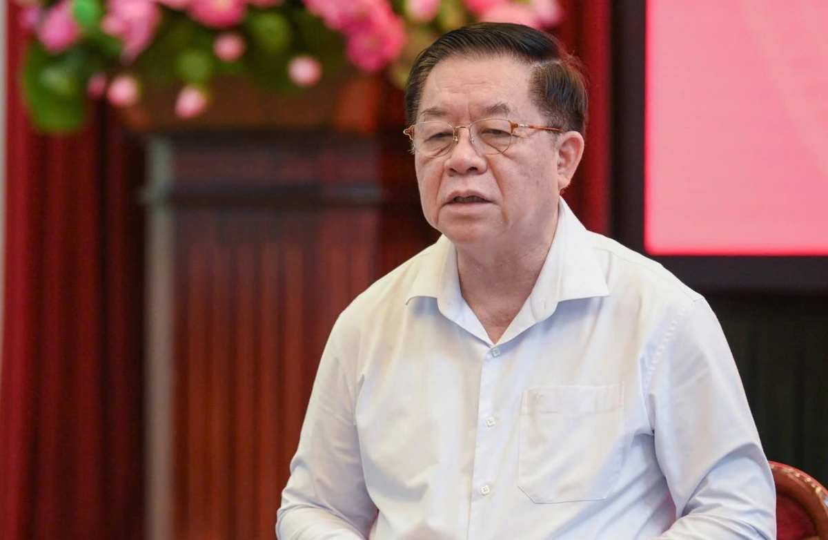 Trưởng Ban Tuyên giáo Trung ương Nguyễn Trọng Nghĩa phát biểu tại buổi làm việc.