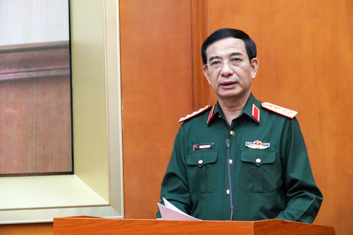 Đại tướng Phan Văn Giang phát biểu tại hội nghị