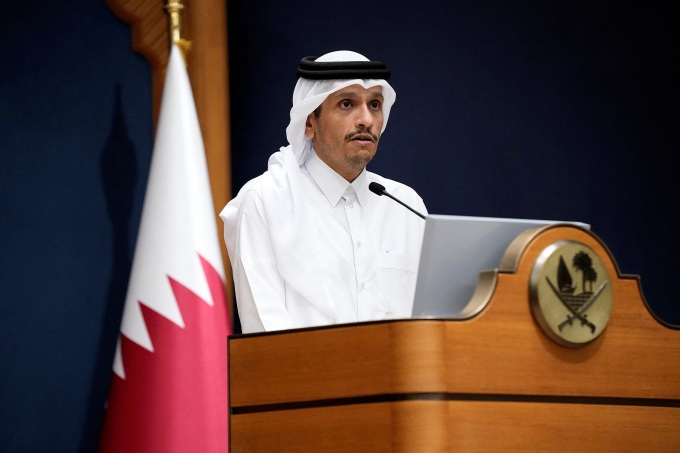 Thủ tướng kiêm Ngoại trưởng Qatar Mohammed bin Abdulrahman al-Thani. Ảnh: Reuters