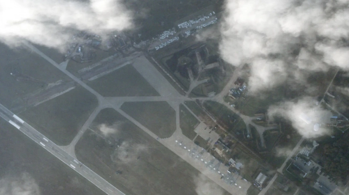 Ảnh vệ tinh sân bay Khalino. Nguồn: Planet Labs