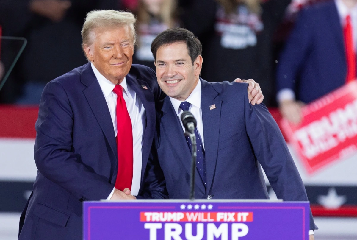 Ông Donald Trump (trái) và ông Marco Rubio (phải). Ảnh: Getty