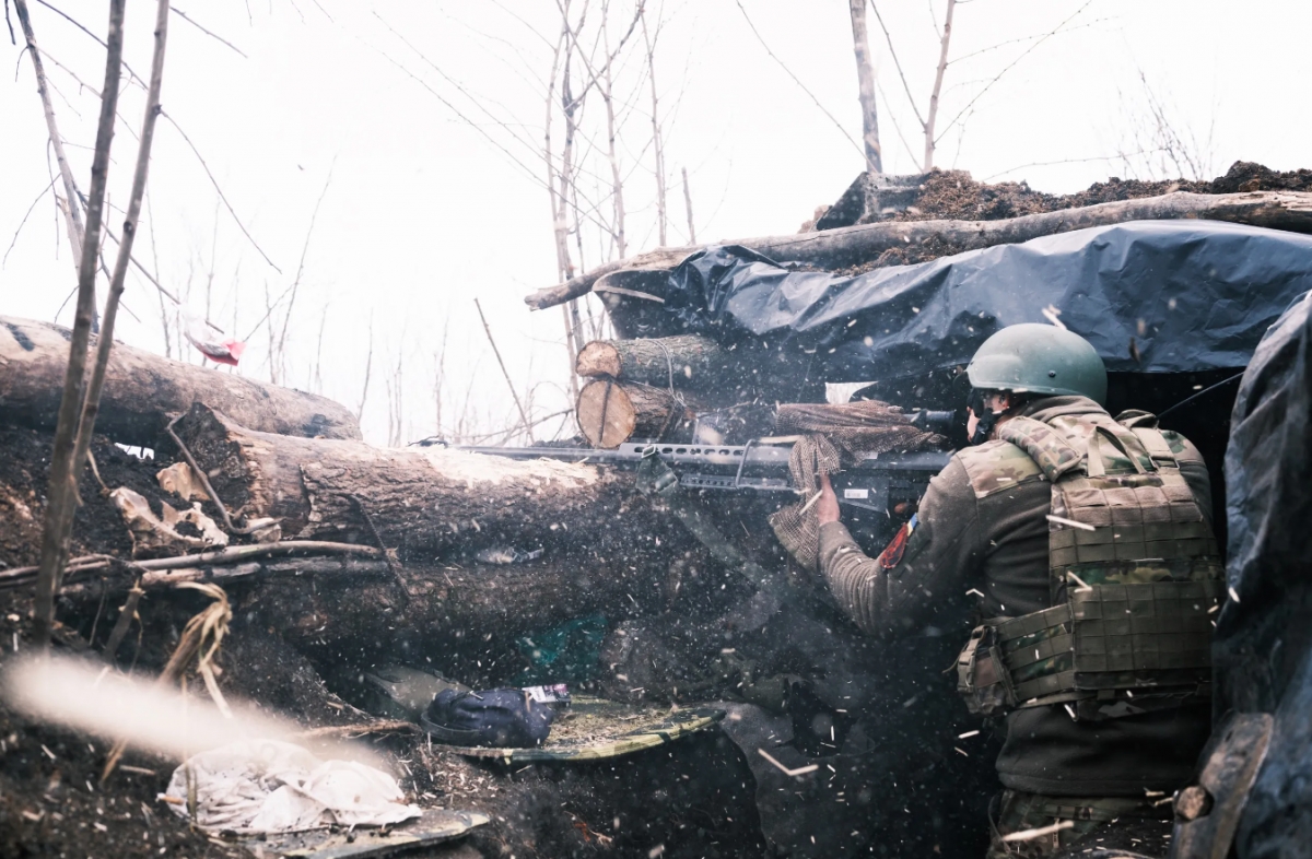 Lính Ukraine trên tiền tuyến. Ảnh: The New Yorker