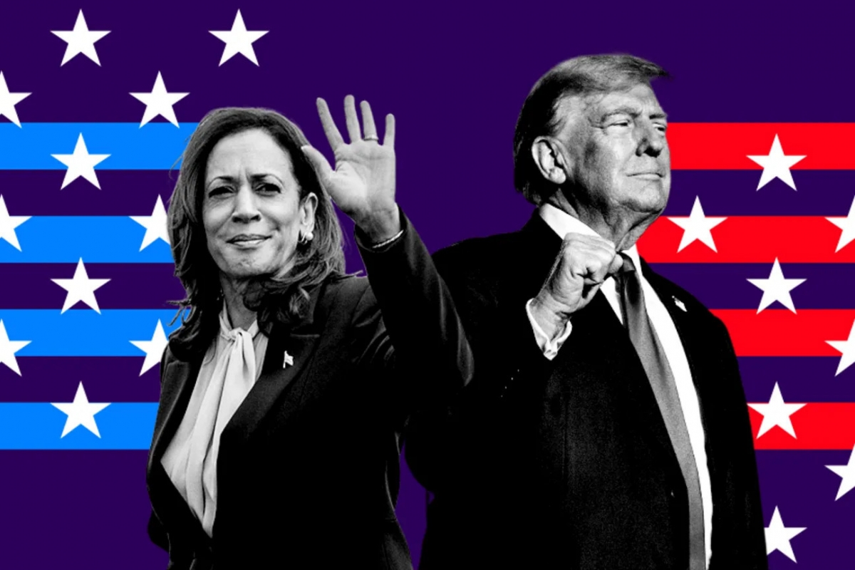Bà Harris (trái) và ông Trump (phải). Ảnh: Getty