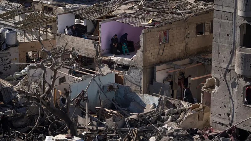 Sự tàn phá ở Gaza do xung đột. (Ảnh: AP)