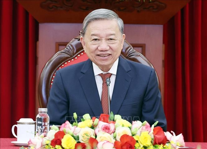 Tổng Bí thư Tô Lâm điện đàm với Tổng thống đắc cử Hoa Kỳ Donald Trump (Ảnh: Thống Nhất/TTXVN)