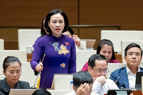 Đại biểu Trần Thị Hồng Thanh (Đoàn Ninh Bình). Ảnh: Quốc hội