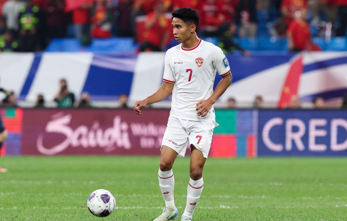 Marselino ghi bàn mở tỷ số cho Indonesia. (Ảnh: Getty). 