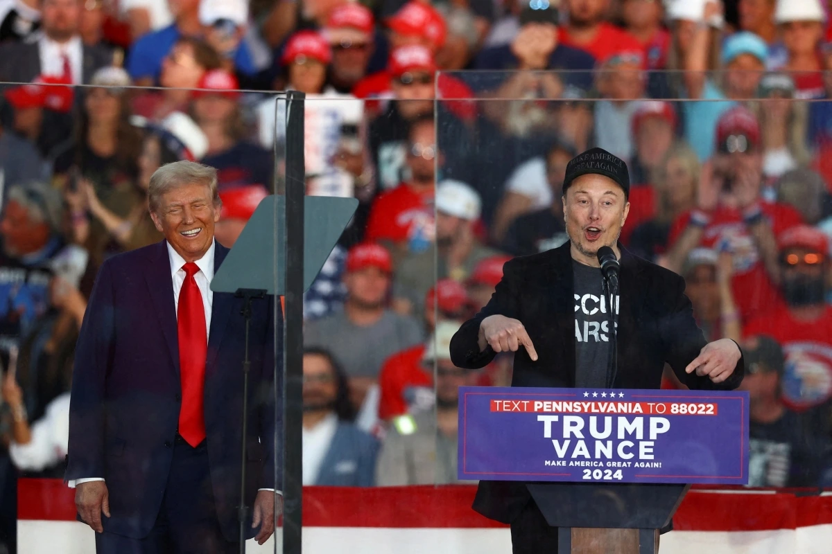 Ông Trump và ông Musk tại một cuộc vận động tranh cử. Ảnh: Reuters
