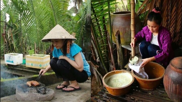 Hình ảnh cô gái miền Tây giỏi nấu ăn thu hút nhiều bạn trẻ theo dõi kênh