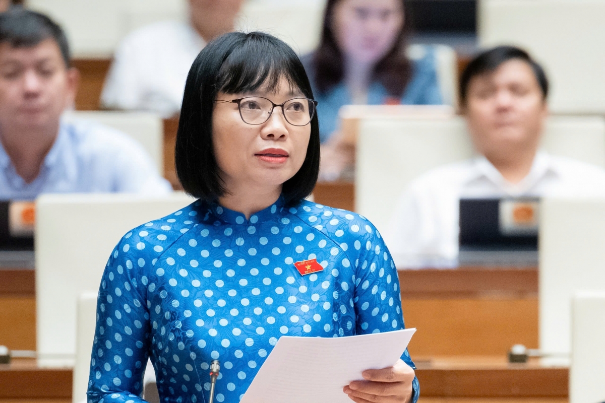 Đại biểu Nguyễn Thị Việt Nga, đoàn Hải Dương (Ảnh: Quốc hội)