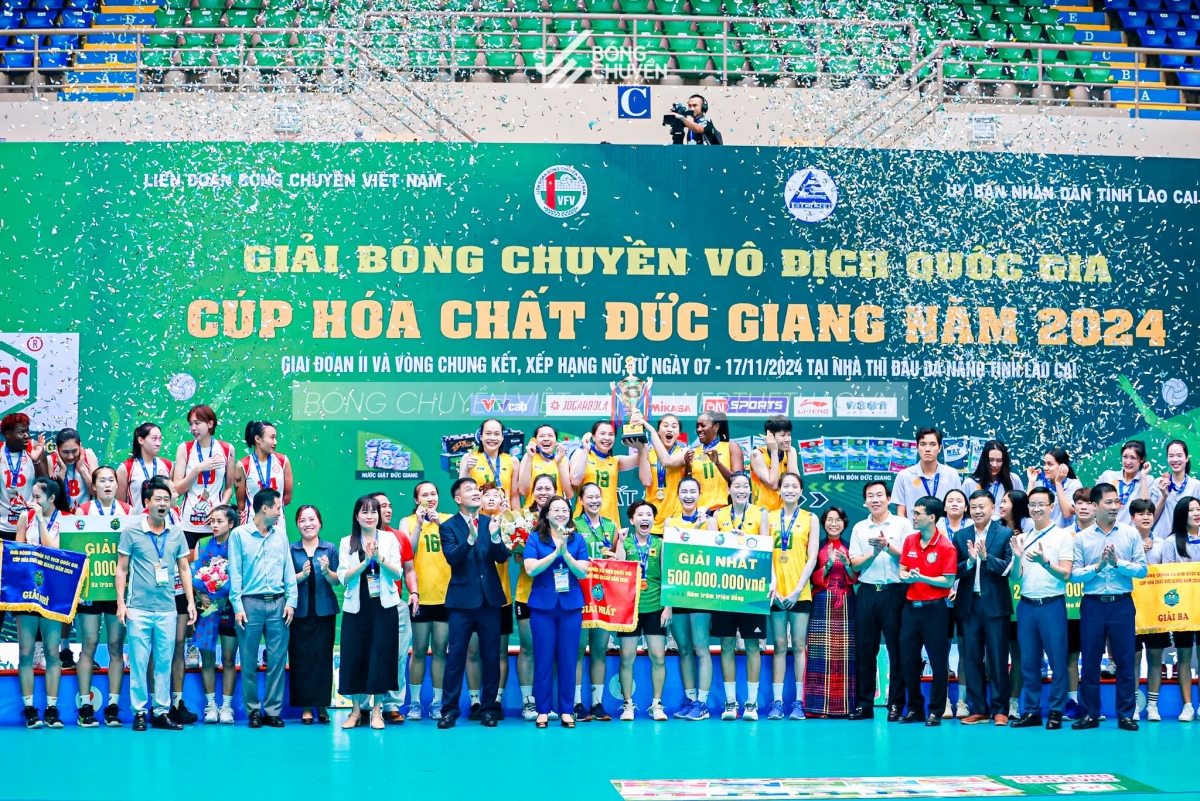 VTV Bình Điền Long An lần thứ 5 lên ngôi vô địch Giải bóng chuyền VĐQG (Ảnh: Bóng chuyền Việt Nam).