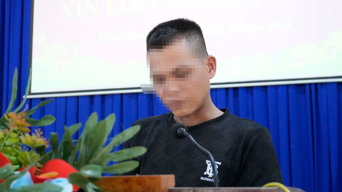 Ông T. xin lỗi công khai (ảnh: CA)
