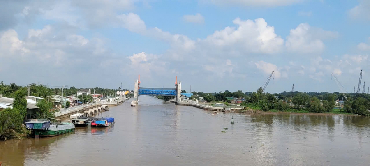 Cống âu kênh Nguyễn Tấn Thành hoàn thành sau gần 2 năm thi công khẩn trương