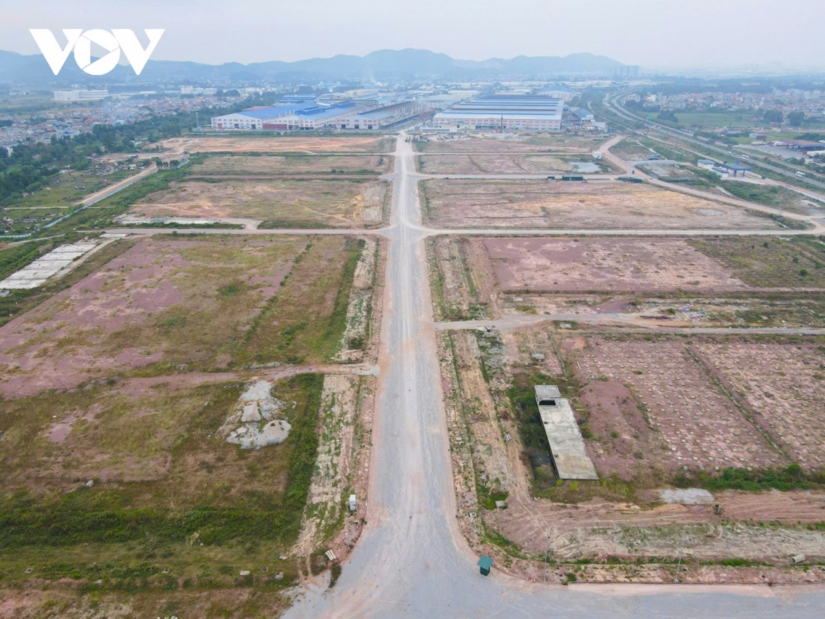 Toàn cảnh dự án “Hạ tầng, kho bãi Trung tâm Logistics Quốc tế thành phố Bắc Giang” (phóng viên ghi nhận tháng 10/2023)