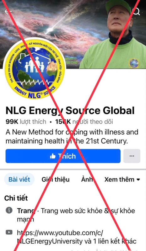Một trang Facebook của Tổ chức "Năng lượng gốc trống đồng Việt Nam" do các đối tượng lập ra