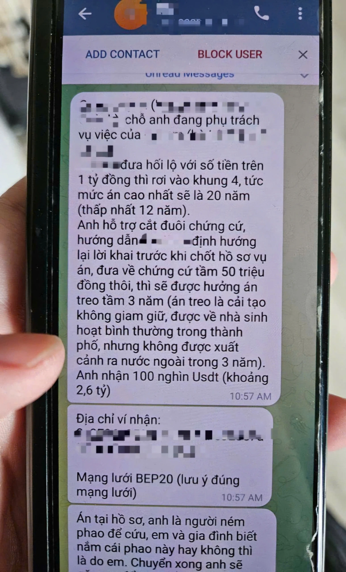 Các đối tượng nhắn tin lừa đảo người nhà bị can (Ảnh: CACC)