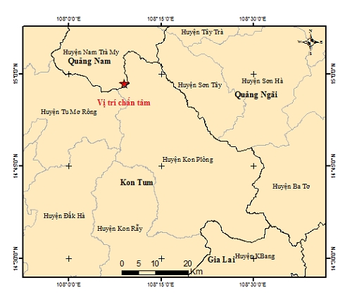 Bản đồ chấn tâm động đất