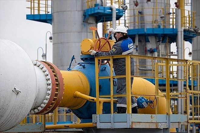 Cơ sở lưu trữ khí đốt của Gazprom ở Kasimov, Nga. Ảnh: Bloomberg