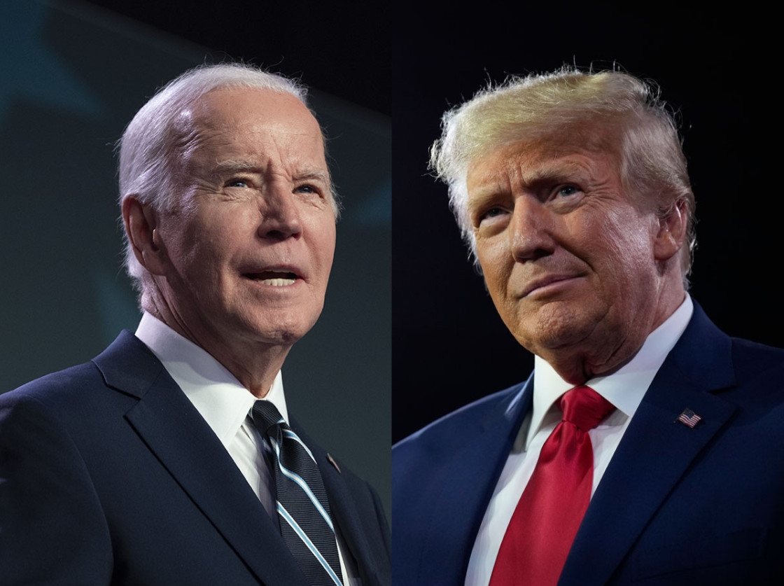 Ông Biden (trái) và ông Trump (phải). Ảnh: Getty