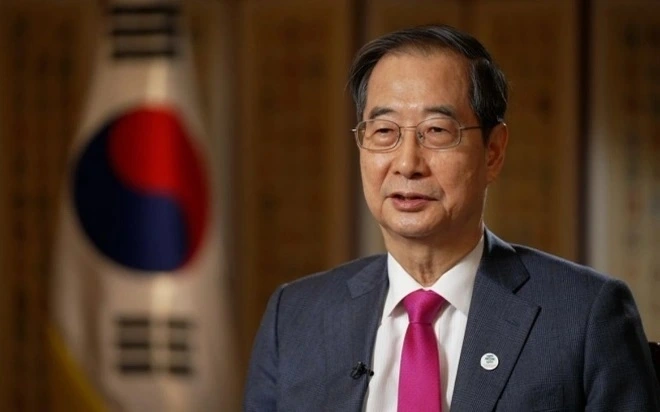 Quyền Tổng thống Hàn Quốc Han Duck Soo (Ảnh: Reuters)