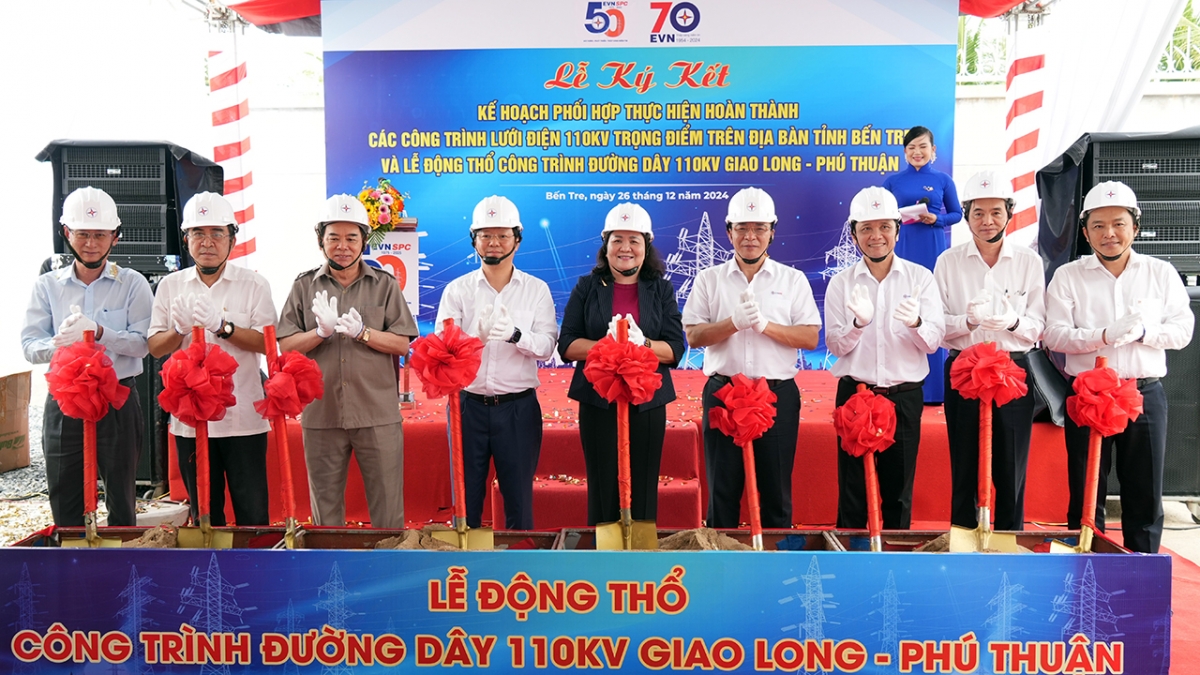 Lễ động thổ công trình Đường dây 110 kV Giao Long - Phú Thuận