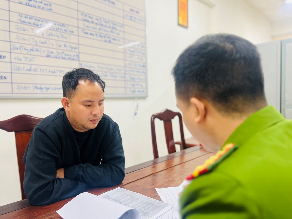 Nguyễn Trọng Luận tại cơ quan Công an Thừa Thiên Huế