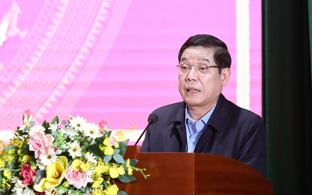 Bí thư Tỉnh uỷ Bắc Giang Nguyễn Văn Gấu phát biểu tại buổi lễ