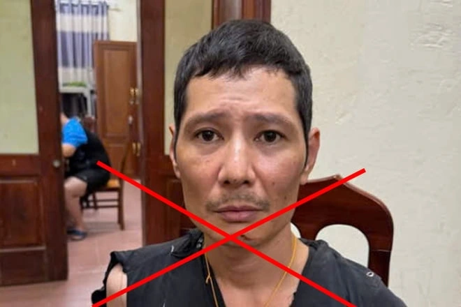 Nguyễn Thanh Tùng tại cơ quan công an. (Ảnh: Công an tỉnh Hòa Bình)