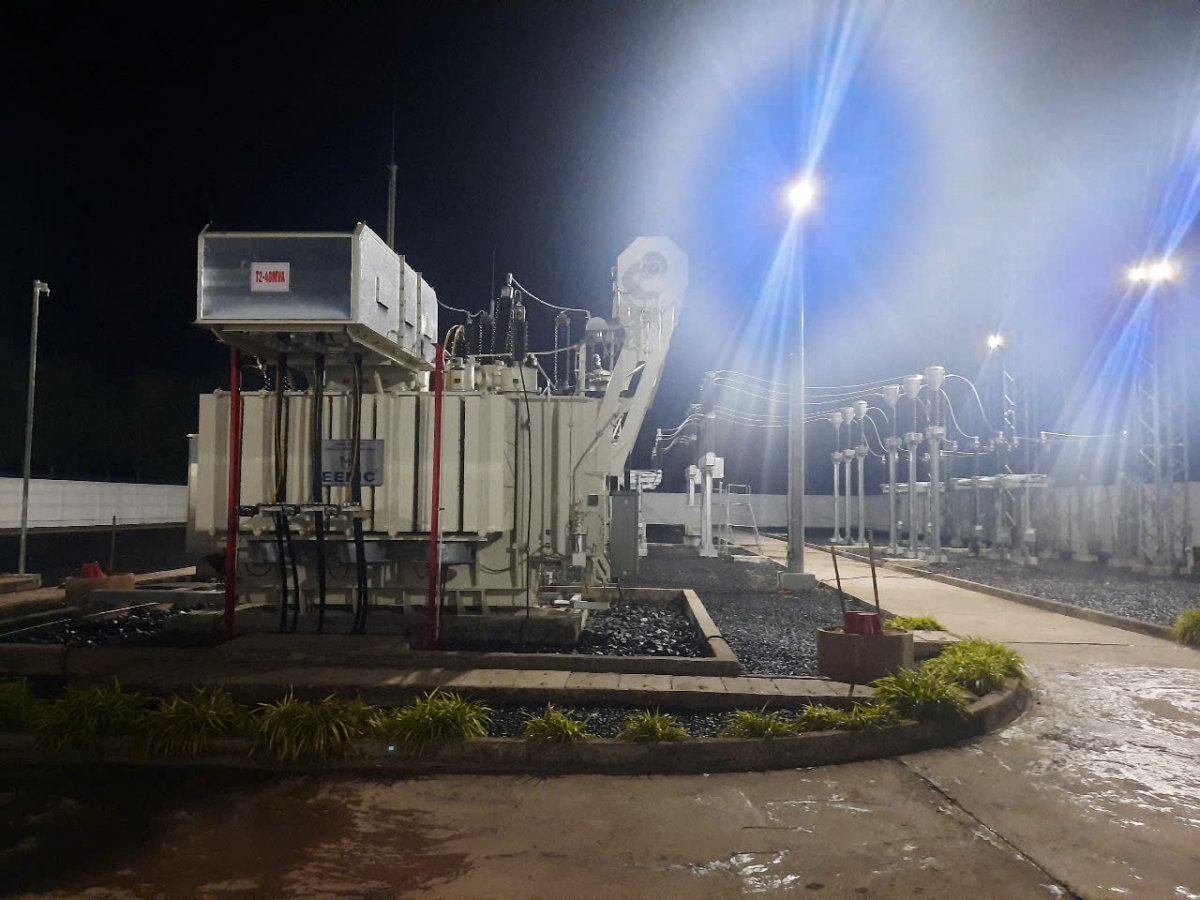 Công trình Trạm biến áp 110kV Hoa Lư (Bình Phước), đóng điện ngày 28/12