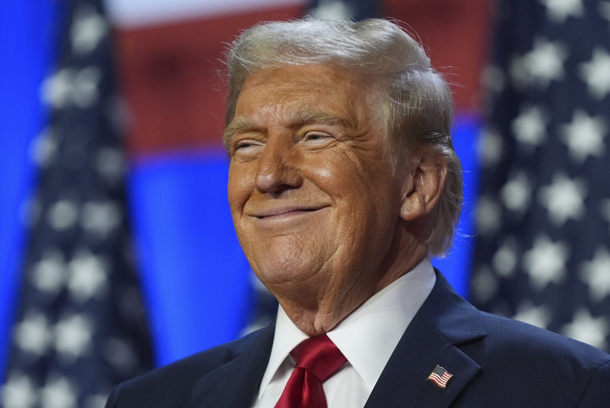 Ông Trump tại buổi lễ ăn mừng ở West Palm Beach ngày 6/11. Ảnh: AP