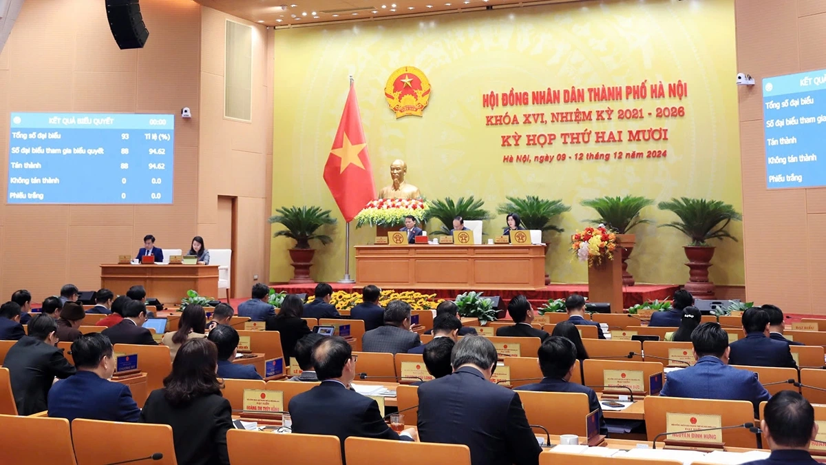  HĐND thành phố Hà Nội biểu quyết thông qua các công trình, dự án thu hồi đất; các dự án chuyển mục đích đất trồng lúa năm 2025 