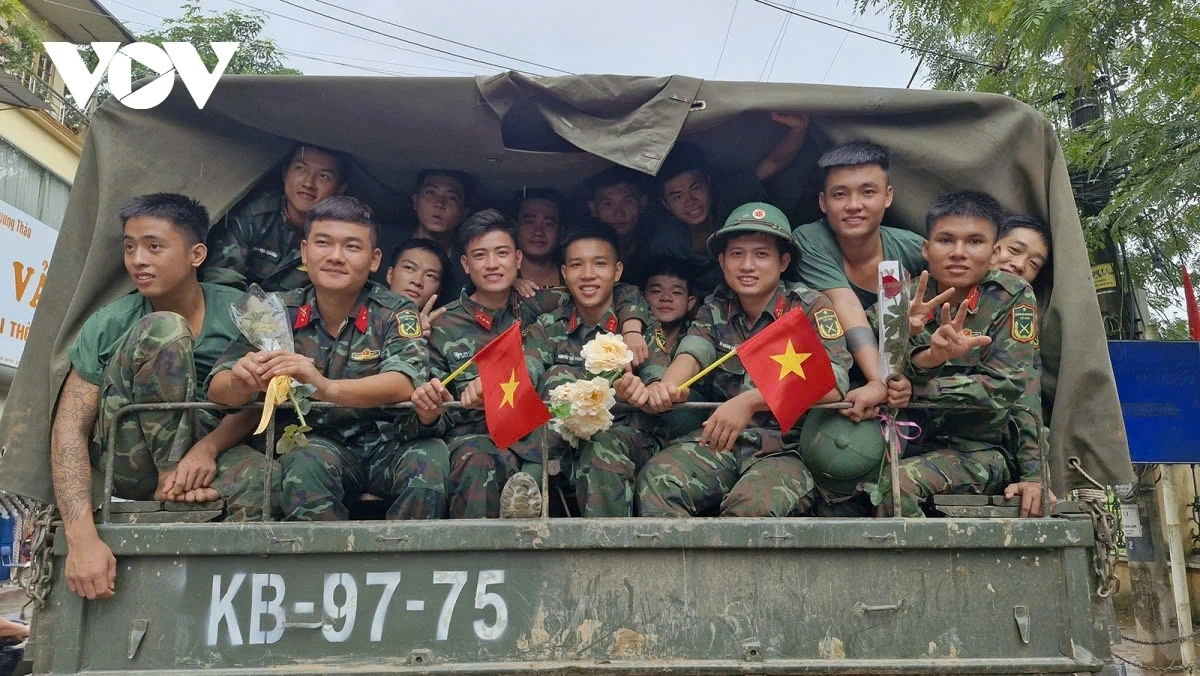 Bộ đội hoàn thành việc giúp dân khắc phục hậu quả mưa lũ tại Yên Bái tháng 9/2024