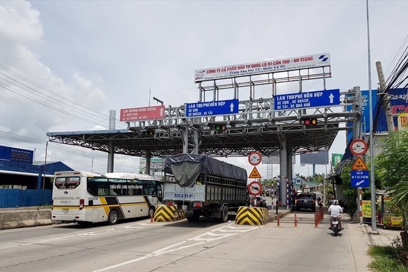 Trạm thu phí T2 trên QL91 TP Cần Thơ.