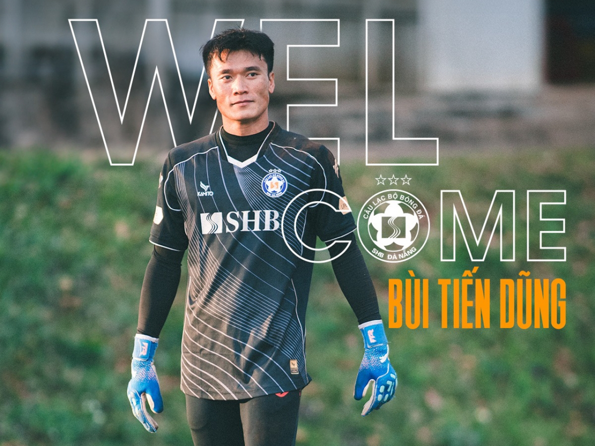 Thủ môn Bùi Tiến Dũng chưa thể ra mắt dù tìm được bến đỗ mới từ khá sớm (Ảnh: CLB Đà Nẵng)