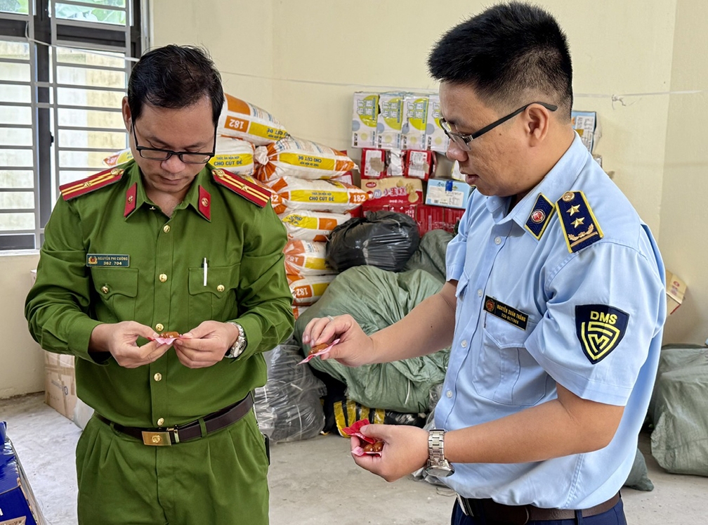 Các lực lượng phối hợp kiểm tra và giám sát việc tiêu hủy